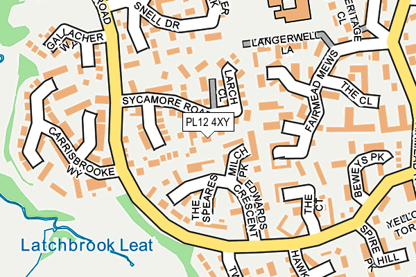PL12 4XY map - OS OpenMap – Local (Ordnance Survey)