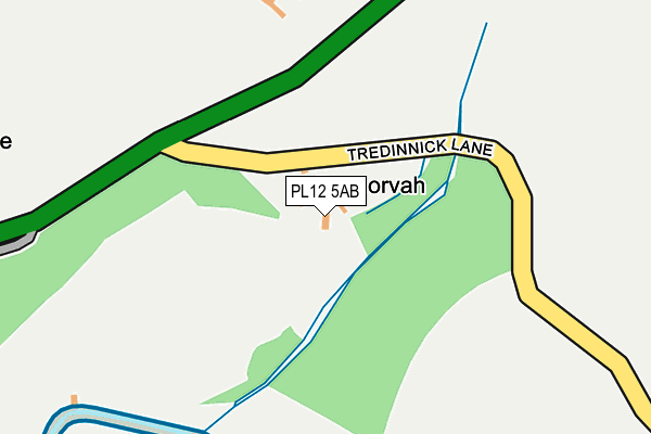 PL12 5AB map - OS OpenMap – Local (Ordnance Survey)