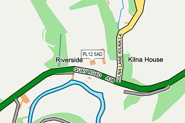 PL12 5AD map - OS OpenMap – Local (Ordnance Survey)