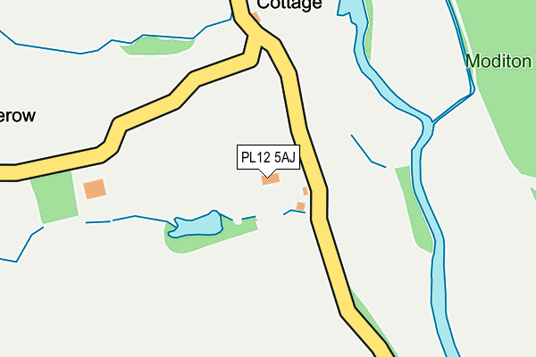 PL12 5AJ map - OS OpenMap – Local (Ordnance Survey)