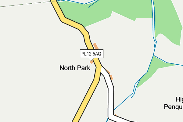 PL12 5AQ map - OS OpenMap – Local (Ordnance Survey)