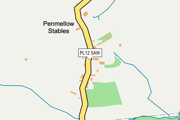 PL12 5AW map - OS OpenMap – Local (Ordnance Survey)