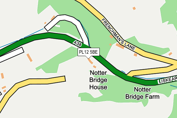 PL12 5BE map - OS OpenMap – Local (Ordnance Survey)