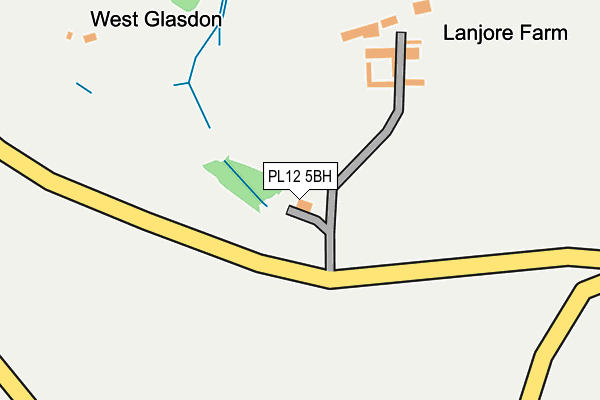 PL12 5BH map - OS OpenMap – Local (Ordnance Survey)