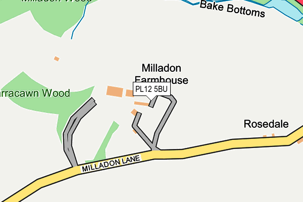 PL12 5BU map - OS OpenMap – Local (Ordnance Survey)