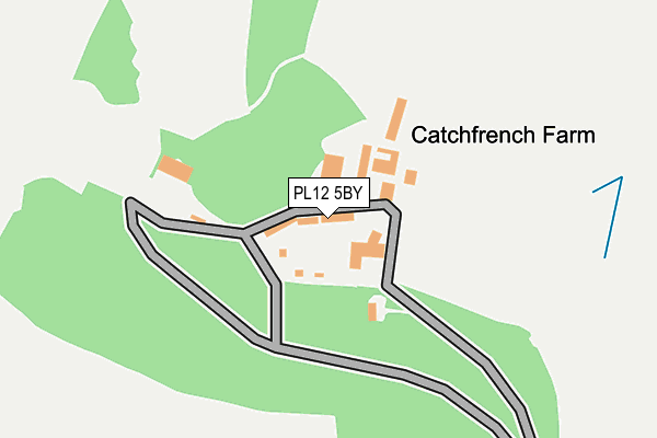 PL12 5BY map - OS OpenMap – Local (Ordnance Survey)