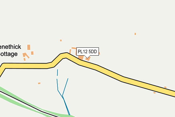 PL12 5DD map - OS OpenMap – Local (Ordnance Survey)
