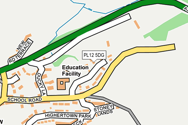 PL12 5DG map - OS OpenMap – Local (Ordnance Survey)