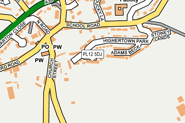 PL12 5DJ map - OS OpenMap – Local (Ordnance Survey)