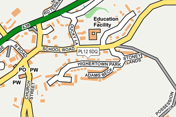 PL12 5DQ map - OS OpenMap – Local (Ordnance Survey)