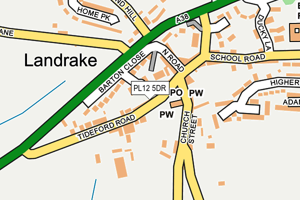 PL12 5DR map - OS OpenMap – Local (Ordnance Survey)