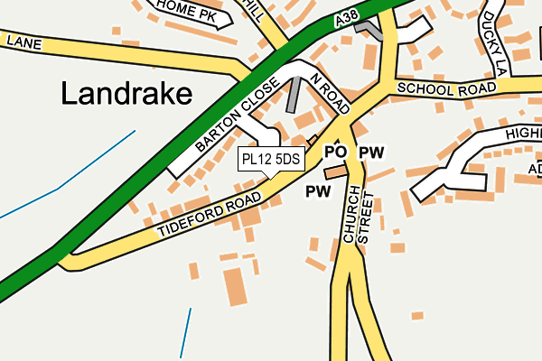 PL12 5DS map - OS OpenMap – Local (Ordnance Survey)