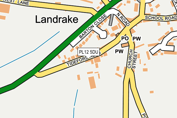 PL12 5DU map - OS OpenMap – Local (Ordnance Survey)