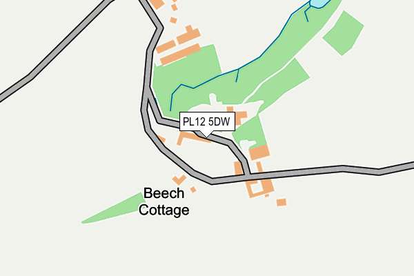 PL12 5DW map - OS OpenMap – Local (Ordnance Survey)