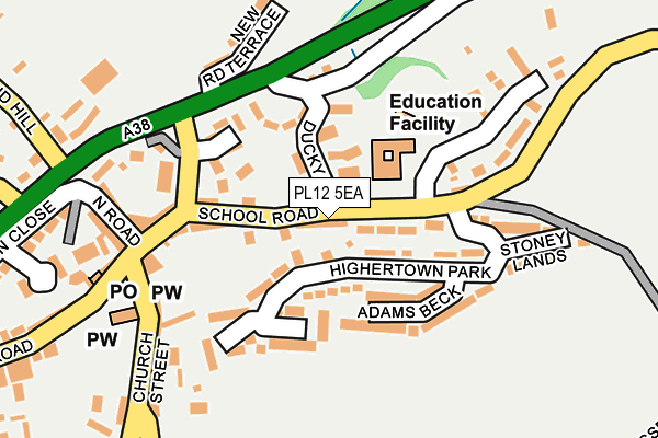 PL12 5EA map - OS OpenMap – Local (Ordnance Survey)