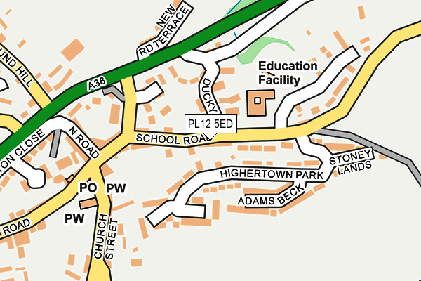 PL12 5ED map - OS OpenMap – Local (Ordnance Survey)