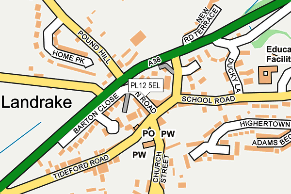 PL12 5EL map - OS OpenMap – Local (Ordnance Survey)