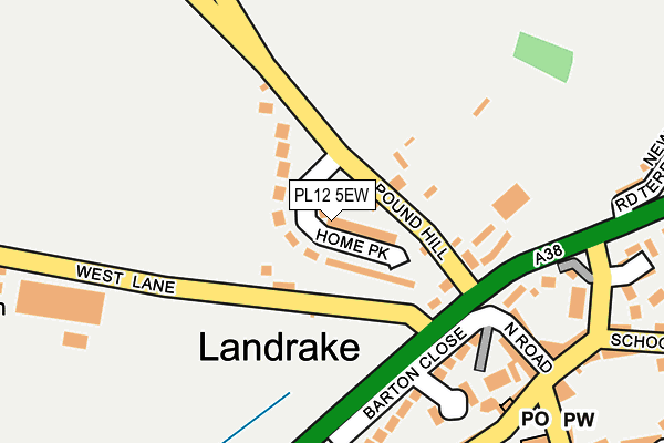 PL12 5EW map - OS OpenMap – Local (Ordnance Survey)