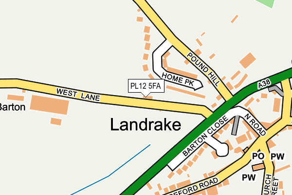 PL12 5FA map - OS OpenMap – Local (Ordnance Survey)