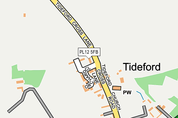 PL12 5FB map - OS OpenMap – Local (Ordnance Survey)