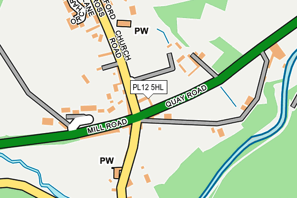 PL12 5HL map - OS OpenMap – Local (Ordnance Survey)