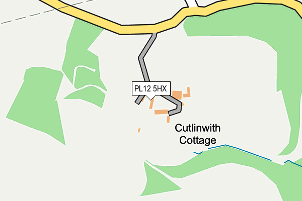 PL12 5HX map - OS OpenMap – Local (Ordnance Survey)