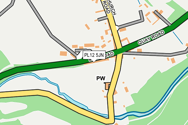 PL12 5JN map - OS OpenMap – Local (Ordnance Survey)