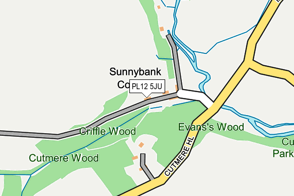 PL12 5JU map - OS OpenMap – Local (Ordnance Survey)