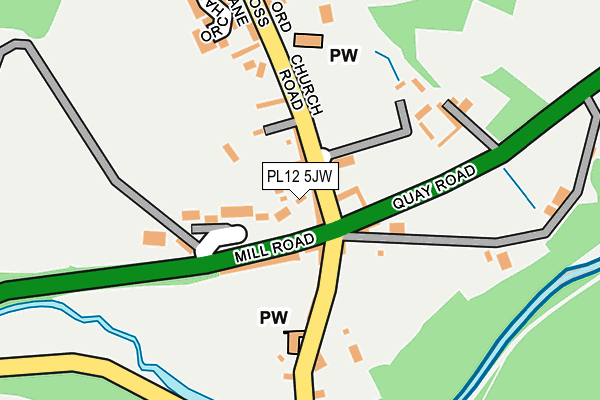 PL12 5JW map - OS OpenMap – Local (Ordnance Survey)