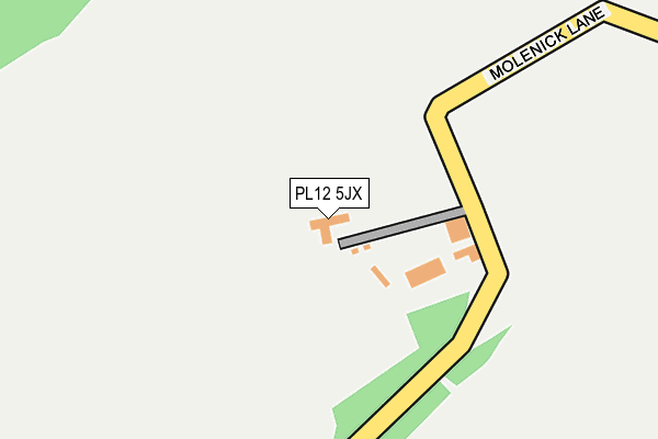 PL12 5JX map - OS OpenMap – Local (Ordnance Survey)