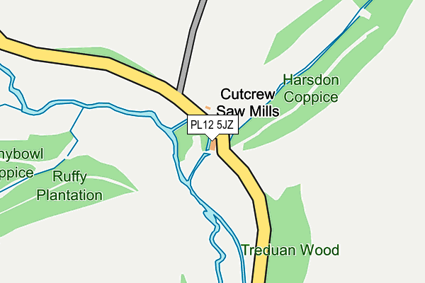 PL12 5JZ map - OS OpenMap – Local (Ordnance Survey)