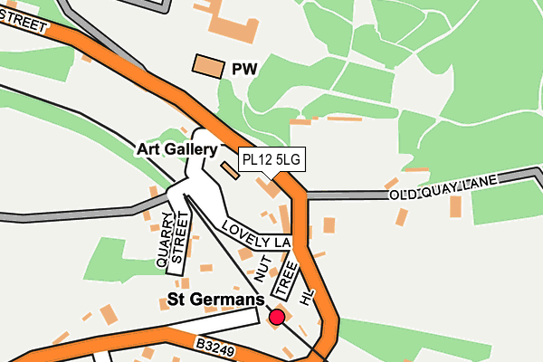 PL12 5LG map - OS OpenMap – Local (Ordnance Survey)