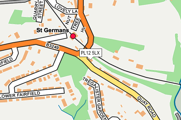 PL12 5LX map - OS OpenMap – Local (Ordnance Survey)