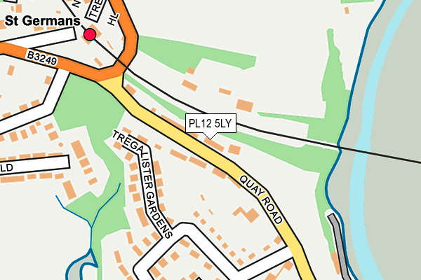 PL12 5LY map - OS OpenMap – Local (Ordnance Survey)