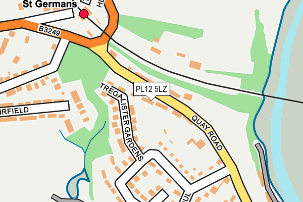 PL12 5LZ map - OS OpenMap – Local (Ordnance Survey)