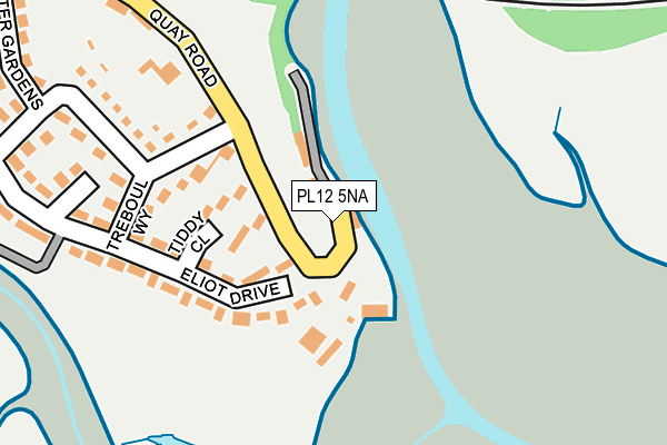 PL12 5NA map - OS OpenMap – Local (Ordnance Survey)