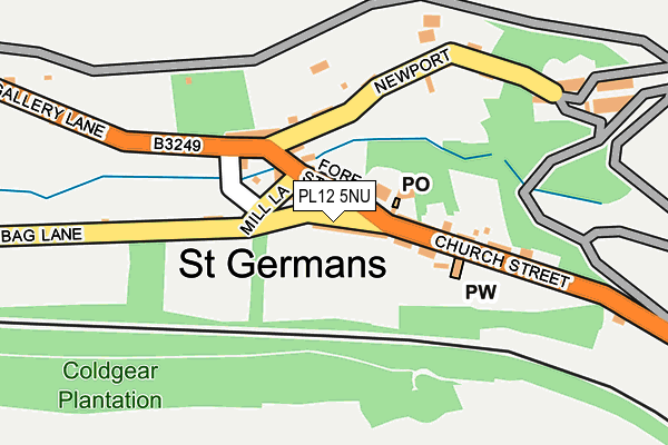 PL12 5NU map - OS OpenMap – Local (Ordnance Survey)