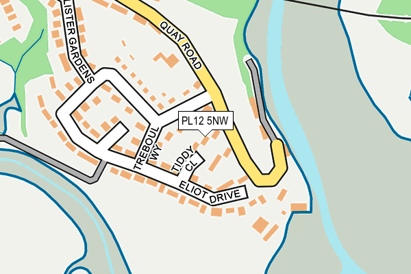 PL12 5NW map - OS OpenMap – Local (Ordnance Survey)