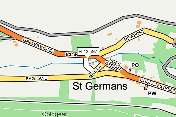 PL12 5NZ map - OS OpenMap – Local (Ordnance Survey)