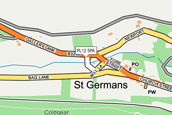 PL12 5PA map - OS OpenMap – Local (Ordnance Survey)