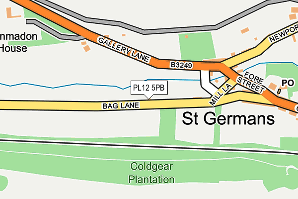 PL12 5PB map - OS OpenMap – Local (Ordnance Survey)