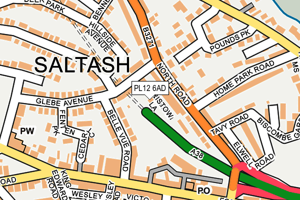 PL12 6AD map - OS OpenMap – Local (Ordnance Survey)