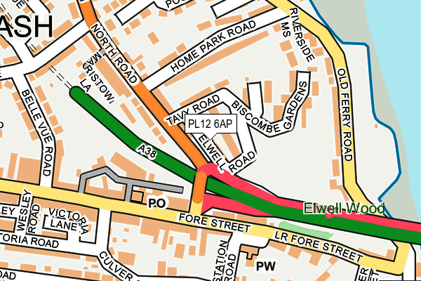 PL12 6AP map - OS OpenMap – Local (Ordnance Survey)