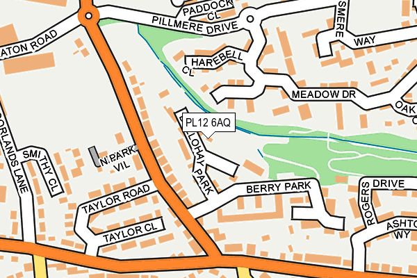 PL12 6AQ map - OS OpenMap – Local (Ordnance Survey)