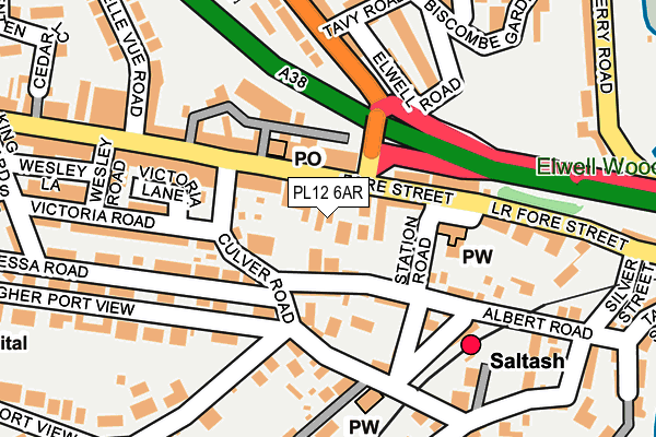 PL12 6AR map - OS OpenMap – Local (Ordnance Survey)