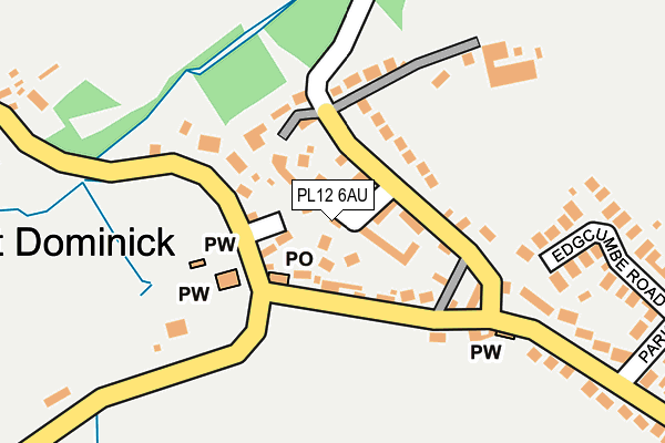 PL12 6AU map - OS OpenMap – Local (Ordnance Survey)