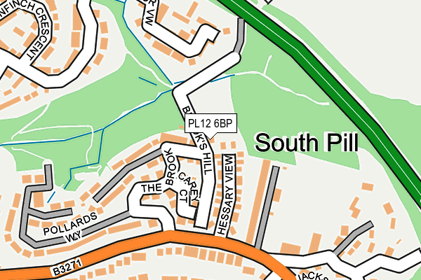 PL12 6BP map - OS OpenMap – Local (Ordnance Survey)