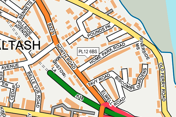 PL12 6BS map - OS OpenMap – Local (Ordnance Survey)