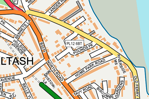 PL12 6BT map - OS OpenMap – Local (Ordnance Survey)