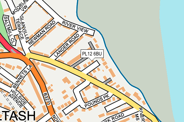 PL12 6BU map - OS OpenMap – Local (Ordnance Survey)